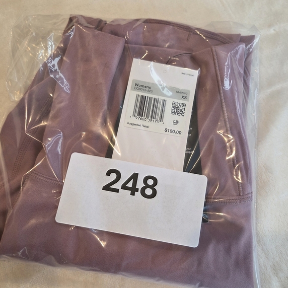 Nike Zenvy DRI-FIT leggings Size XSmall dusty rose/mauve New Training High Rise - Picture 12 of 12